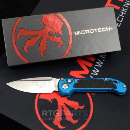 Picture of MICROTECH LUDT GEN III AUTO KNIFE, S/E, BLUE, 3.5 INCH, STONEWASH, 1135-10BL