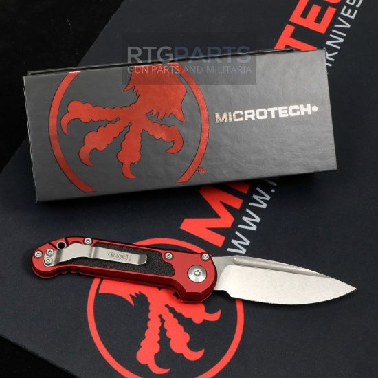 Picture of MICROTECH LUDT GEN III AUTO KNIFE, S/E, MERLOT, 3.5 INCH, STONEWASH, 1135-10MR