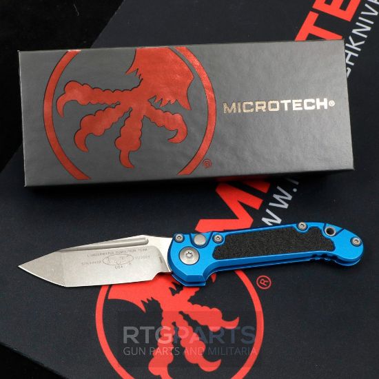 Picture of MICROTECH LUDT GEN III AUTO KNIFE, T/E, BLUE, 3.5 INCH, APOCALYPTIC, 1136-10APBL