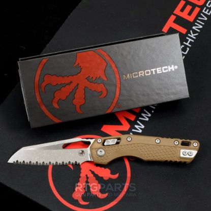 Picture of MICROTECH STANDARD ISSUE MSI, S/E, RAM-LOK, POLYMER DARK EARTH, 3.9 INCH, APOCALYPTIC, FULLY SERRATED, 210T-12APPMDE