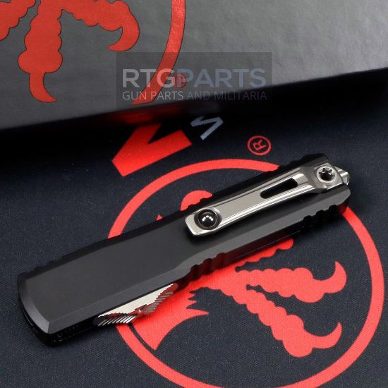 Picture of MICROTECH ULTRATECH GEN III ZERO BLADE PLAY OTF AUTOMATIC KNIFE, 3.5" M390 D/E DAGGER, STONEWASH, 1122-10