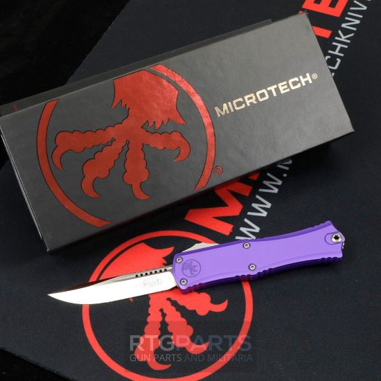 Picture of MICROTECH HERA II MINI S/E OTF, AUTOMATIC KNIFE, PURPLE, 3 INCH, SATIN BLADE, 1703M-4PU