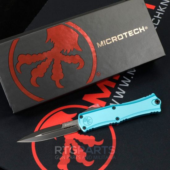 Picture of MICROTECH HERA II MINI D/E BAYONET OTF, AUTOMATIC KNIFE, TURQUOISE, 3 INCH, STANDARD, 1701M-1TQ