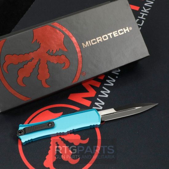 Picture of MICROTECH HERA II MINI D/E BAYONET OTF, AUTOMATIC KNIFE, TURQUOISE, 3 INCH, STANDARD, 1701M-1TQ