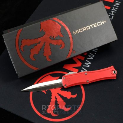 Picture of MICROTECH HERA II MINI D/E OTF, AUTOMATIC KNIFE, RED, 30TH ANNIVERSARY, 3 INCH, SATIN BLADE, 1702M-4RD30