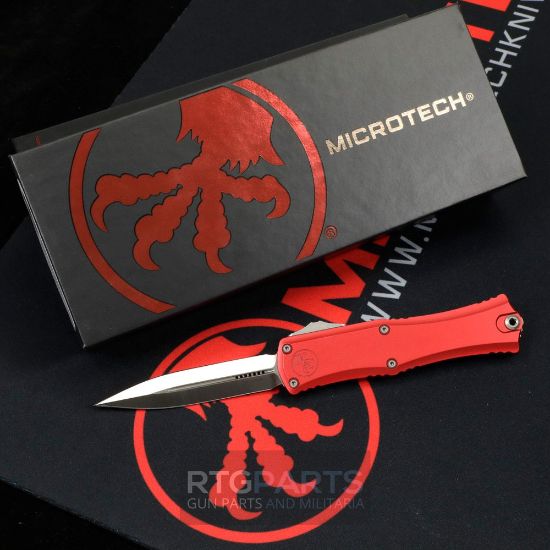Picture of MICROTECH HERA II MINI D/E OTF, AUTOMATIC KNIFE, RED, 30TH ANNIVERSARY, 3 INCH, SATIN BLADE, 1702M-4RD30