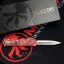 Picture of MICROTECH HERA II MINI D/E OTF, AUTOMATIC KNIFE, CHRISTMAS RED, 3 INCH, STONEWASH, 1702M-10RDCMAS