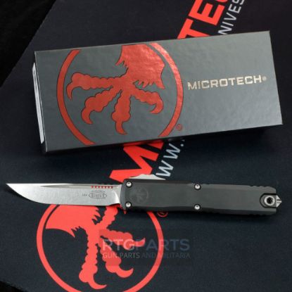 Picture of MICROTECH ULTRATECH GEN III ZERO BLADE PLAY OTF AUTOMATIC KNIFE, 3.5" M390 S/E, STONEWASH, 1121-10