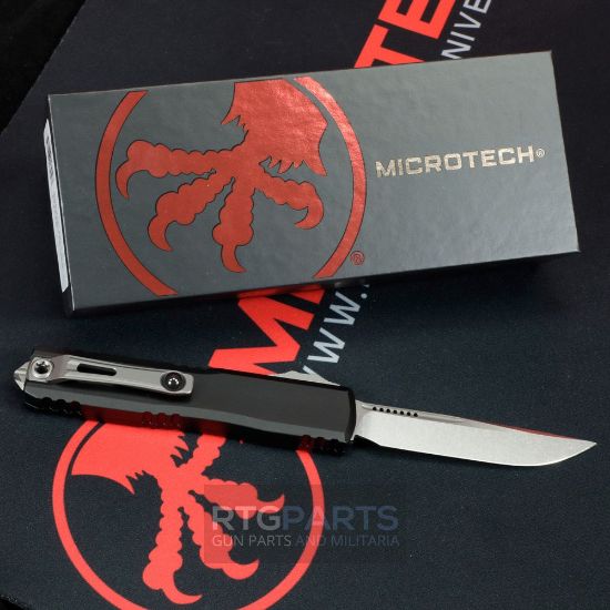 Picture of MICROTECH ULTRATECH GEN III ZERO BLADE PLAY OTF AUTOMATIC KNIFE, 3.5" M390 S/E, STONEWASH, 1121-10