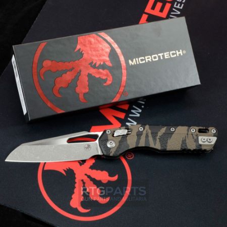 Picture of MICROTECH STANDARD ISSUE MSI, S/E, RAM-LOK, TIGER CAMO POLYMER, 3.9 INCH, APOCALYPTIC, 210T-10APPMTRC