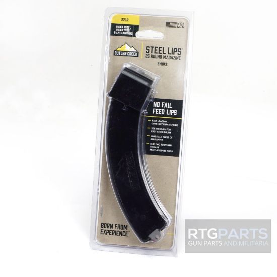 Picture of BUTLER CREEK STEEL FEED LIPS 25RD 22LR RUGER 10/22 MAGAZINE, CLEAR SMOKE