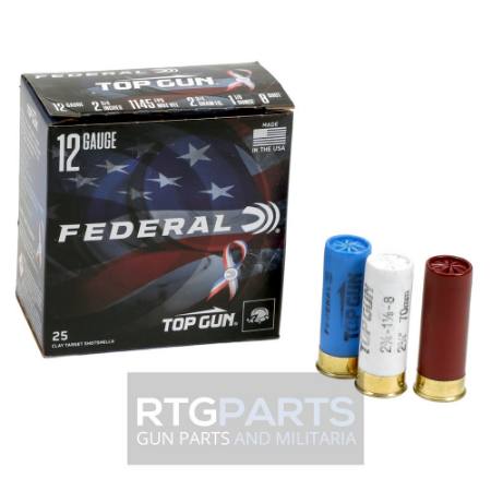 Picture of FEDERAL TOP GUN RED-WHITE-BLUE 12GA 2.75" 1.125 OZ #8-SHOT, 25RD BOX