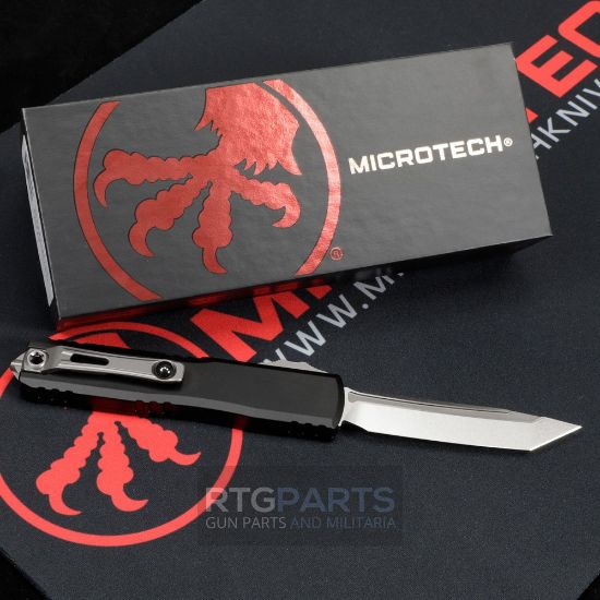Picture of MICROTECH ULTRATECH GEN III ZERO BLADE PLAY OTF AUTOMATIC KNIFE, 3.5" M390 T/E TANTO, STONEWASH, 1123-10