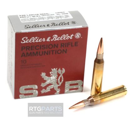 Picture of SELLIER & BELLOT MATCH .338 LAPUA 250GR BOAT TAIL HOLLOW POINT, 10RD/BOX
