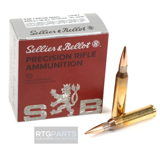 Picture of SELLIER & BELLOT MATCH .338 LAPUA 250GR BOAT TAIL HOLLOW POINT, 10RD/BOX