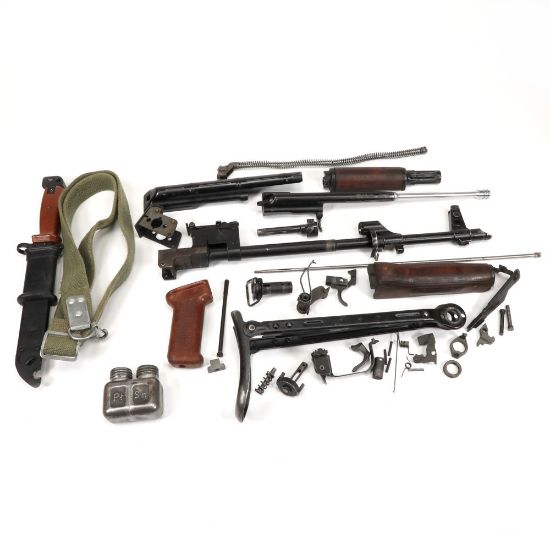 Picture of POLISH AKMS 7.62X39 UNDERFOLDER PARTS KIT, ORIGINAL BARREL & BAYONET