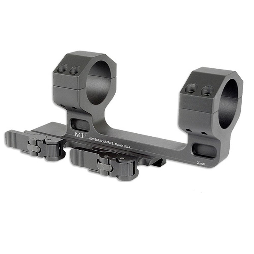 30mm QD Cantilever Picatinny Scope Ring Mount - One Piece Aluminum Rifle Base