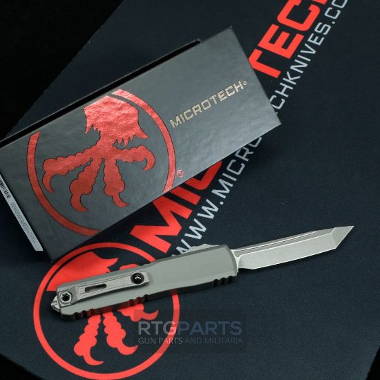 Picture of MICROTECH ULTRATECH GEN III ZERO BLADE PLAY OTF AUTOMATIC KNIFE, NATURAL CLEAR, 3.5" M390 T/E TANTO, APOCALYPTIC, 1123-10APNC