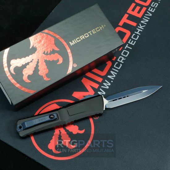 Picture of MICROTECH COMBAT TROODON GEN III D/E OTF AUTOMATIC KNIFE, NAVY BLUE ACCENTS, BLACK CHASSIS, NAVY BLUE 4 INCH BLADE, 1142-1NASK