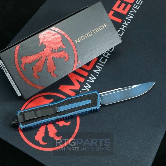 Picture of MICROTECH SCARAB II GEN III S/E OTF AUTOMATIC KNIFE, WEATHERED BLUE, 3.9 INCH, 1278-1WBL