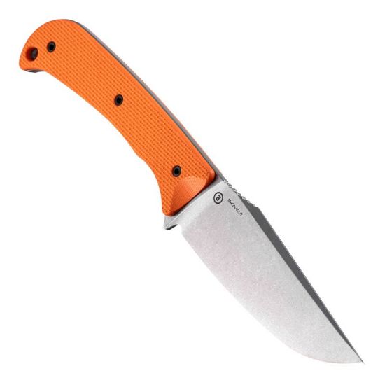 Hogue, Extrak XL, Fixed Blade Knife, CPM M4 Steel, Plain Edge, 3.9 Clip Point Blade, Cerakote Finish, Black G-10 Handle, Orange Blade, Includes Sheath, 743108358597, GER-35859, RTG Parts