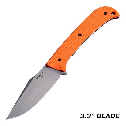 Picture of HOGUE EXTRAK 3.3" G10 STONE TUMBLED BLADE, ORANGE G10 GRIPS, CPM MAGNACUT STAINLESS