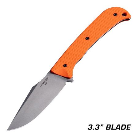 Picture of HOGUE EXTRAK 3.3" G10 STONE TUMBLED BLADE, ORANGE G10 GRIPS, CPM MAGNACUT STAINLESS
