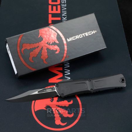Picture of MICROTECH COMBAT TROODON GEN III BOWIE OTF AUTOMATIC KNIFE, 4 INCH, BLACK, 1146-1T