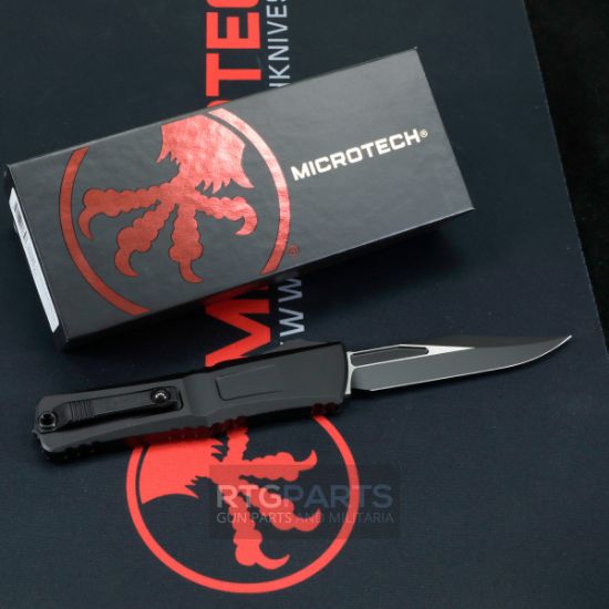 Picture of MICROTECH COMBAT TROODON GEN III BOWIE OTF AUTOMATIC KNIFE, 4 INCH, BLACK, 1146-1T