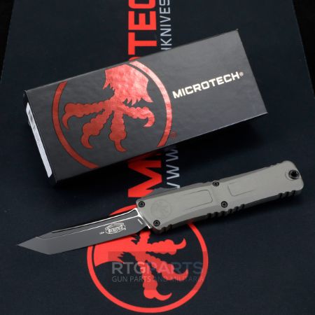Picture of MICROTECH COMBAT TROODON GEN III T/E OTF AUTOMATIC KNIFE, NATURAL CLEAR, 4 INCH, BLACK TACTICAL BLADE, 1144-1NC