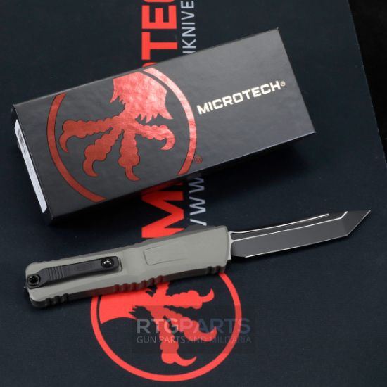 Picture of MICROTECH COMBAT TROODON GEN III T/E OTF AUTOMATIC KNIFE, NATURAL CLEAR, 4 INCH, BLACK TACTICAL BLADE, 1144-1NC
