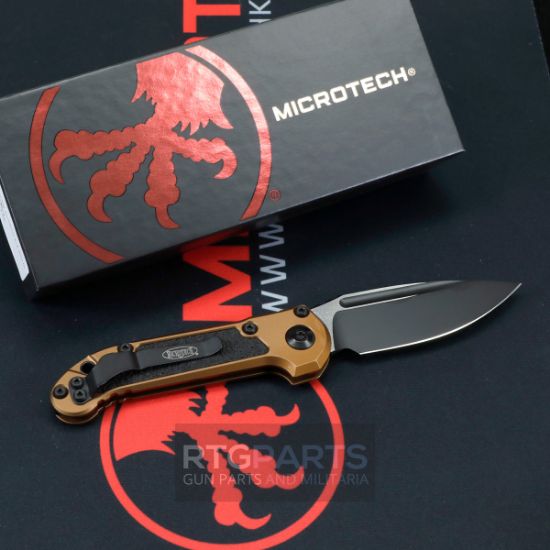 Picture of MICROTECH LUDT GEN III AUTO KNIFE, TAN, S/E, 3.5 INCH, BLACK TACTICAL BLADE, 1135-1TA