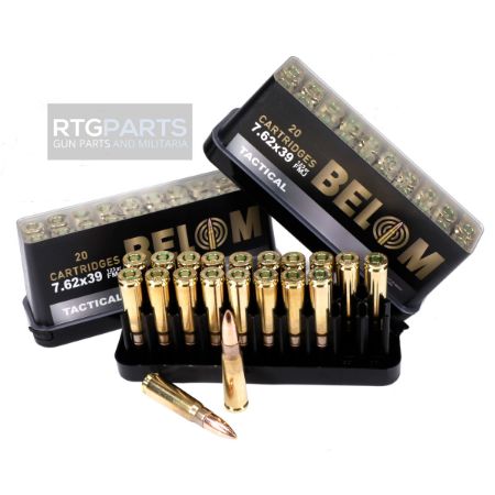 Picture of BELOM 7.62X39MM BRASS CASE 123GR FMJ, 20RD BOX 