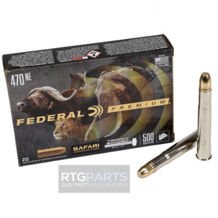 Picture of FEDERAL SAFARI 470 NITRO EXPRESS 500GR TROPHY BONDED SLEDGEHAMMER SOLID, 20RD/BOX