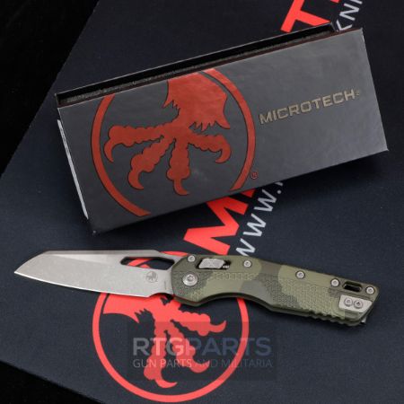 Picture of MICROTECH STANDARD ISSUE MSI, S/E, RAM-LOK, OLIVE CAMO POLYMER SCALES, 3.9 INCH, APOCALYPTIC, 210T-10APPMOC