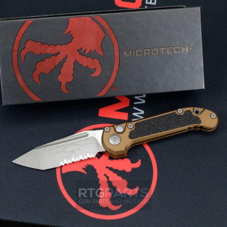 Picture of MICROTECH LUDT GEN III AUTO KNIFE, T/E, TAN, 3.5 INCH, APOCALYPTIC, SERRATED, 1136-11APTA