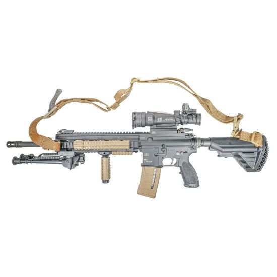 Picture of HK LIMITED EDITION M27 DEPLOYMENT KIT 81000930 W/ TRIJICON, KAC, HARRIS, NEW IN BOX