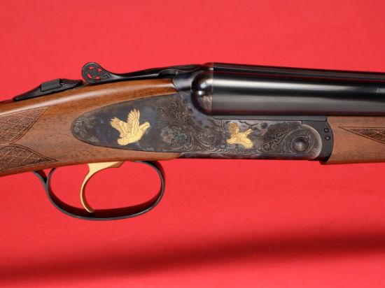 Picture of ITALIAN IFG ISIDE PRESTIGE TARTARUGA GOLD DELUXE 28GA 28" SXS SHOTGUN