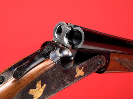 Picture of ITALIAN IFG ISIDE PRESTIGE TARTARUGA GOLD DELUXE 28GA 28" SXS SHOTGUN