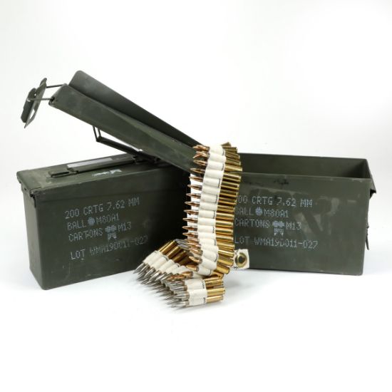 Picture of 400RD 30-06 BALL IN 1919 CLOTH BELTS WITH CANS (HEADSTAMP K 57)