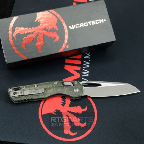 Picture of MICROTECH STANDARD ISSUE MSI, S/E, RAM-LOK, OD GREEN FLAG POLYMER, 3.9 INCH, APOCALYPTIC, 210T-10APPMODFLAG