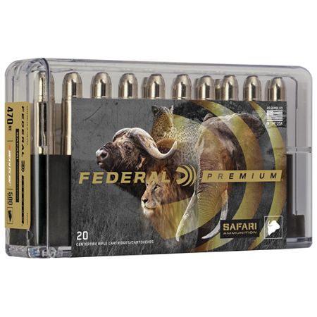 Picture of FEDERAL SAFARI 470 NITRO EXPRESS 500GR BEAR CLAW SOFT POINT, 20RD/BOX