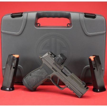 Picture of SIG SAUER P365 AXG LEGION COMP W/ ROMEOX RED DOT 3X17RD MAGS, 365AXGCA-9-LEGION-RXX
