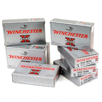 Picture of EIGHT BOXES OF WINCHESTER 243 WIN 100GR POWER POINT