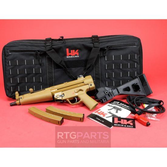 Picture of HK FDE SP5 81001078 RAL-8000 NEW IN BOX WITH SB-TACTICAL SIDE FOLDING BRACE