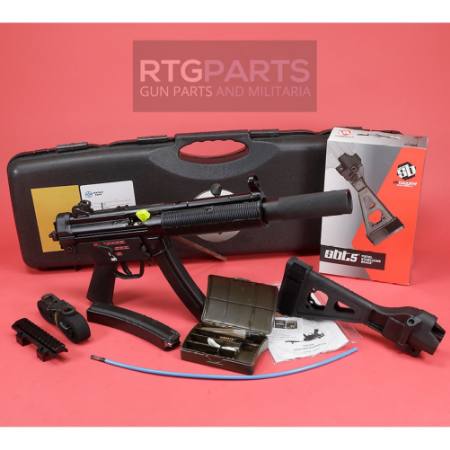 Century Arms, MKE, AP5-SD, Semi-auto Pistol, 9MM, 5.75" 3 Lug Barrel, Threaded 1/2X28, Black, Removable Faux Suppressor, Fixed Front & Adjustable Rear Sight w/ Claw Mount 1913 Picatinny Rail, Two 30rd Mags, Includes Sling, Cleaning Kit and Hard Case, 787450933491, FFL-CENTURY-HG7886-N-PACKAGE, RTG Parts