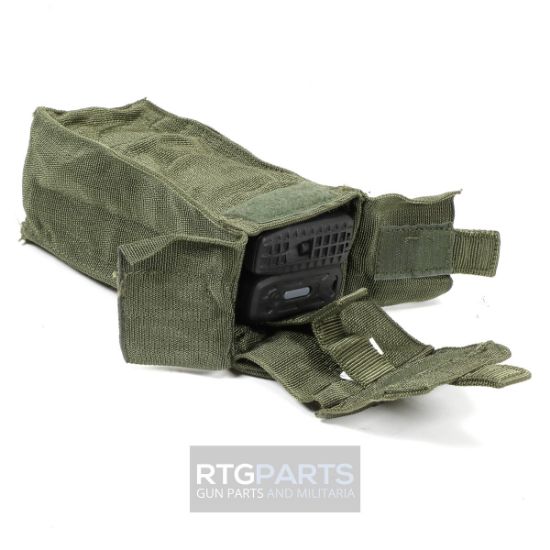 Picture of ITALIAN OD GREEN DUAL MAGAZINE POUCH WITH ALICE CLIPS, FITS AR 30RD & SIMILAR