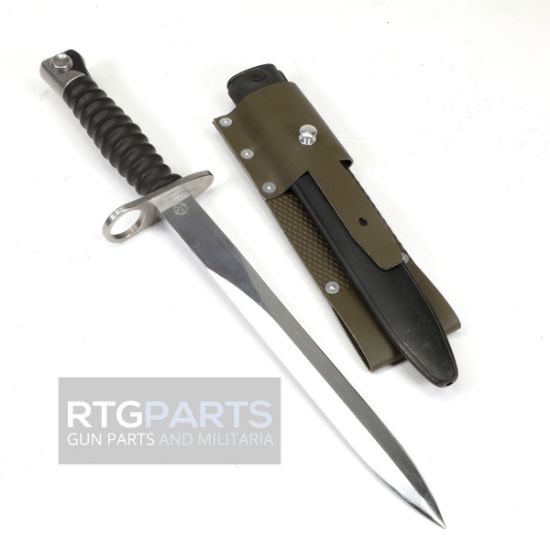Swiss PE57 STGw.57 Bayonet with Scabbard and Vinyl Frog, M57, SIG 550, SIG 551 552, SIG556, SIG552A1, Sturmgewehr 57, Surplus from Switzerland, SIG-B-2150, RTG Parts