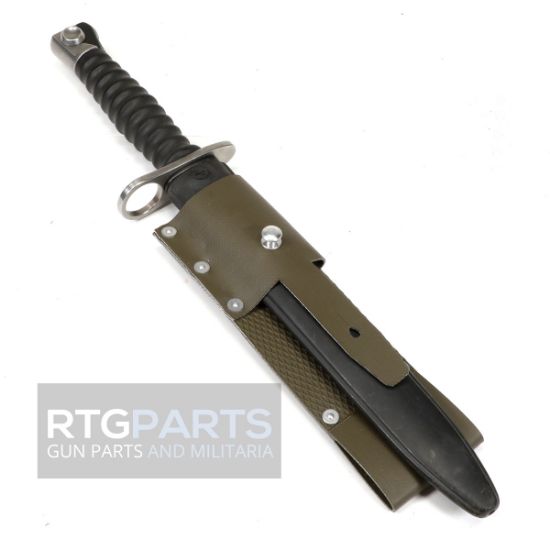 Swiss PE57 STGw.57 Bayonet with Scabbard and Vinyl Frog, M57, SIG 550, SIG 551 552, SIG556, SIG552A1, Sturmgewehr 57, Surplus from Switzerland, SIG-B-2150, RTG Parts