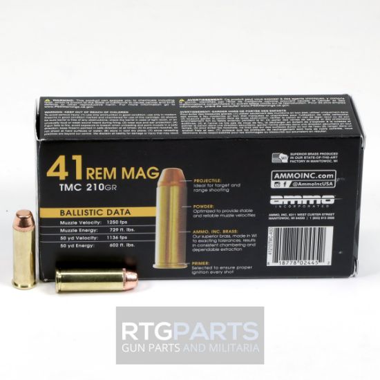 Picture of AMMO INC 41 MAGNUM 210GR TMC, 50RD BOX